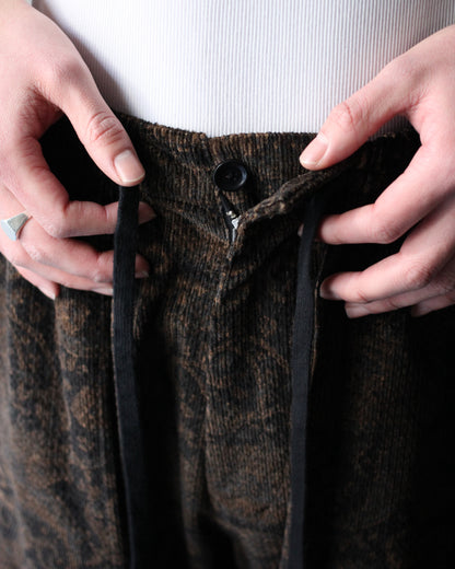 SOWBOW(蒼氓)/EZ PANTS(WIDE) PAISLEY CORD "BLACK"