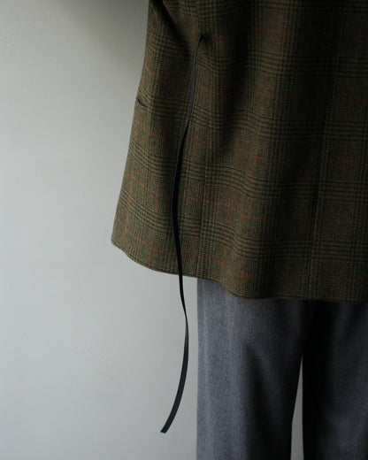 ssstein/BRITISH TWEED OVERSIZED PEAK LAPEL JACKET  "TWEED CHECK"