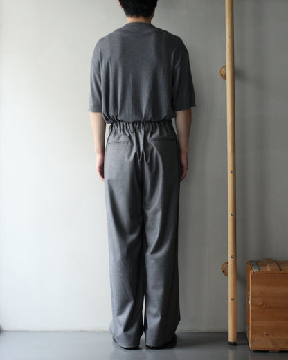 ssstein/WOOL FLANNEL EASY WIDE TROUSERS "GREY"