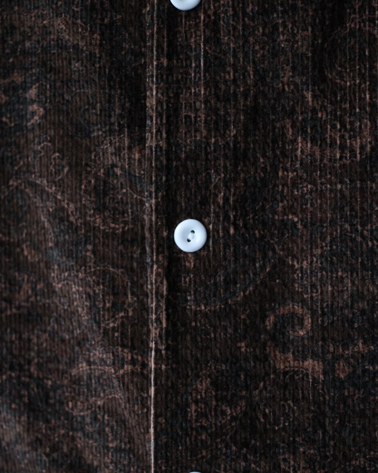 SOWBOW(蒼氓)/ONE PIECE COLLAR SHIRT（ワンピースカラーシャツ）PAISLEY CORD "BROWN"