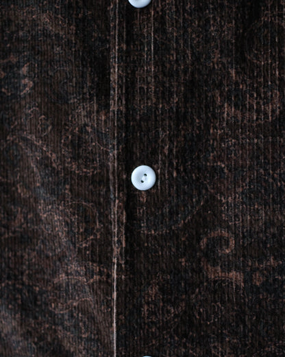 SOWBOW(蒼氓)/ONE PIECE COLLAR SHIRT（ワンピースカラーシャツ）PAISLEY CORD "BROWN"