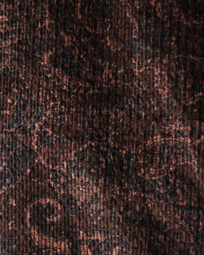 SOWBOW(蒼氓)/ONE PIECE COLLAR SHIRT（ワンピースカラーシャツ）PAISLEY CORD "BROWN"