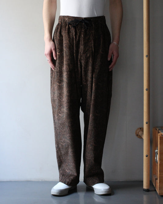 SOWBOW(蒼氓)/EZ PANTS(WIDE) PAISLEY CORD "BROWN"
