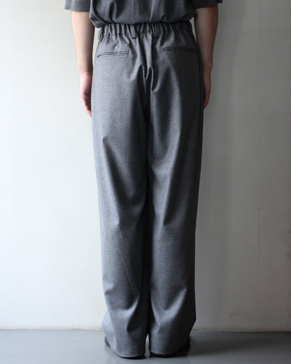 ssstein/WOOL FLANNEL EASY WIDE TROUSERS "GREY"