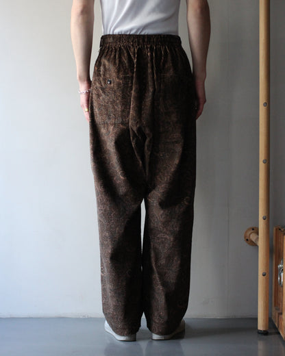 SOWBOW(蒼氓)/EZ PANTS(WIDE) PAISLEY CORD "BROWN"