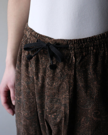 SOWBOW(蒼氓)/EZ PANTS(WIDE) PAISLEY CORD "BROWN"