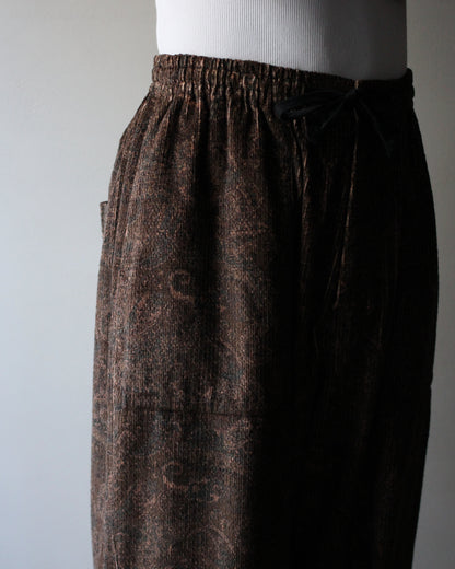 SOWBOW(蒼氓)/EZ PANTS(WIDE) PAISLEY CORD "BROWN"