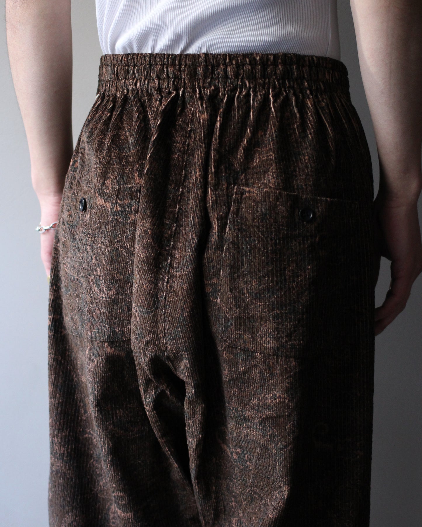 SOWBOW(蒼氓)/EZ PANTS(WIDE) PAISLEY CORD "BROWN"