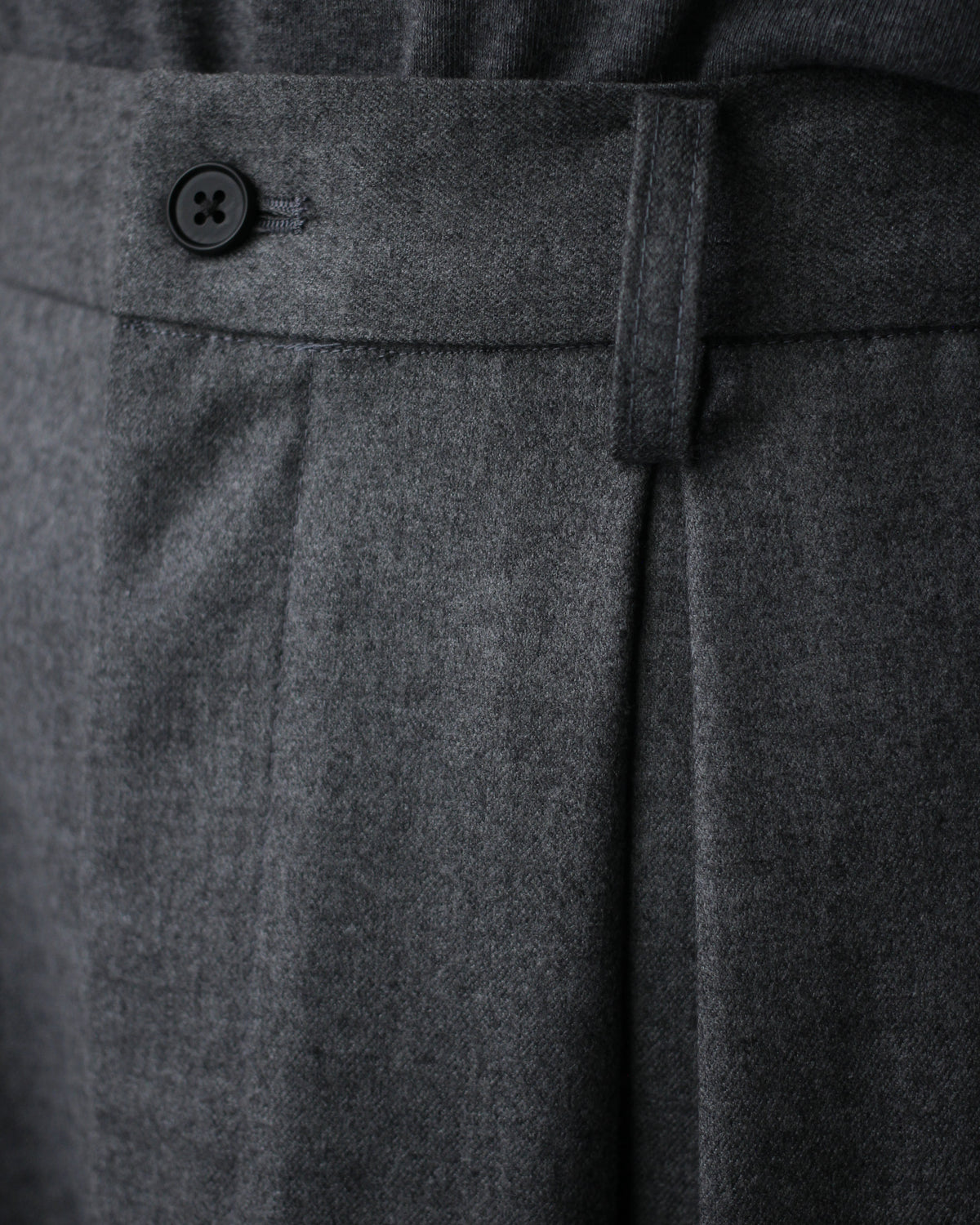 ssstein/WOOL FLANNEL EASY WIDE TROUSERS "GREY"