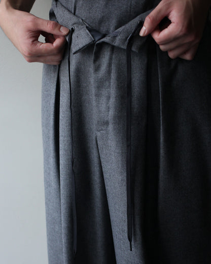 ssstein/WOOL FLANNEL EASY WIDE TROUSERS "GREY"