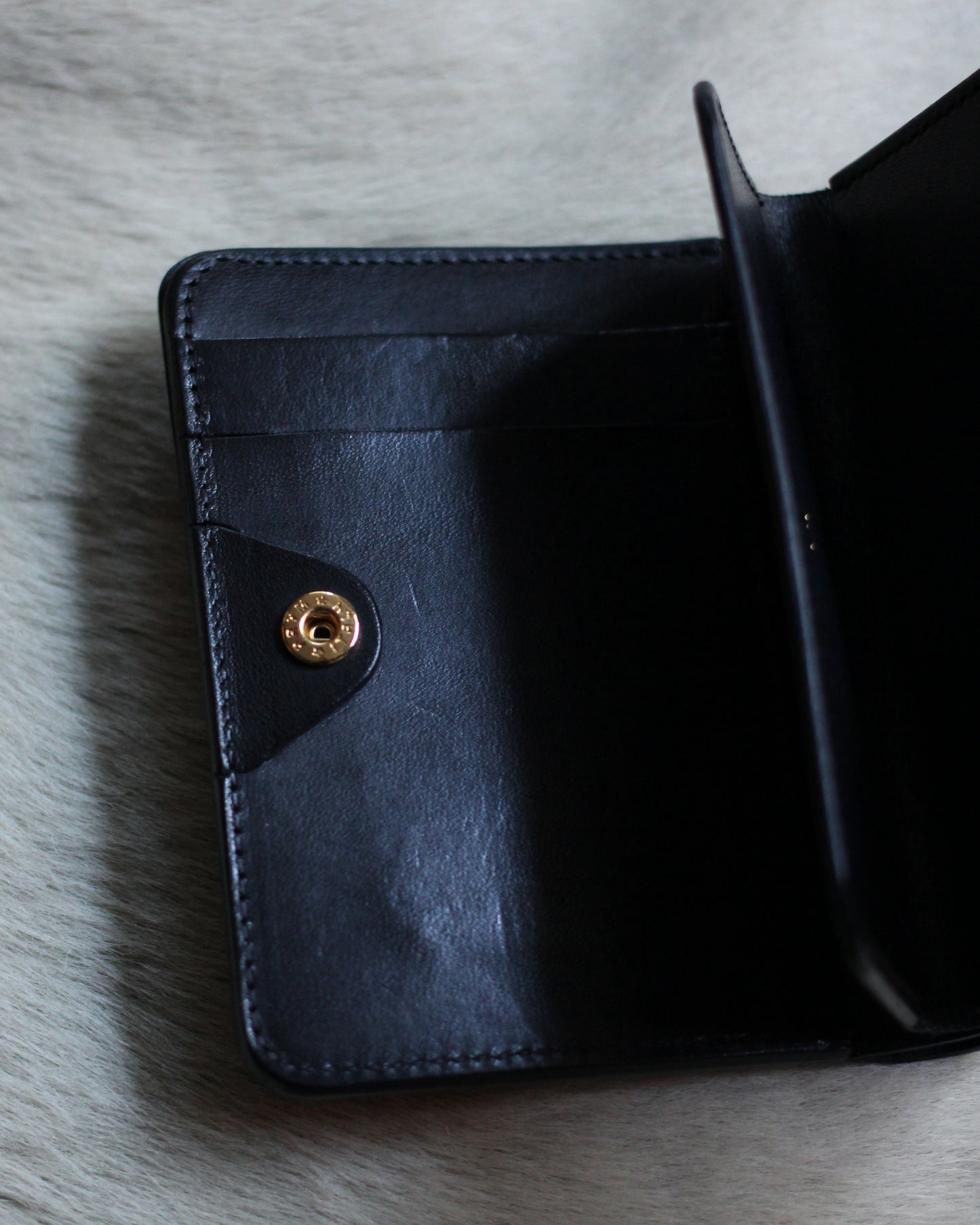 forme/Post wallet Cordovan×DOUBLE "Black×Black"