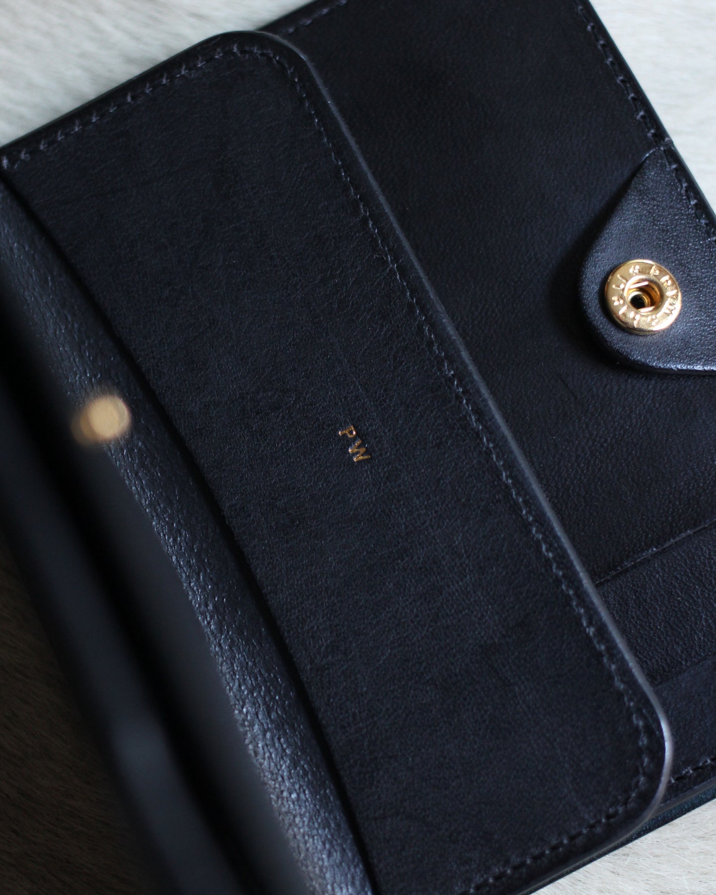 forme/Post wallet Cordovan×DOUBLE "Black×Black"