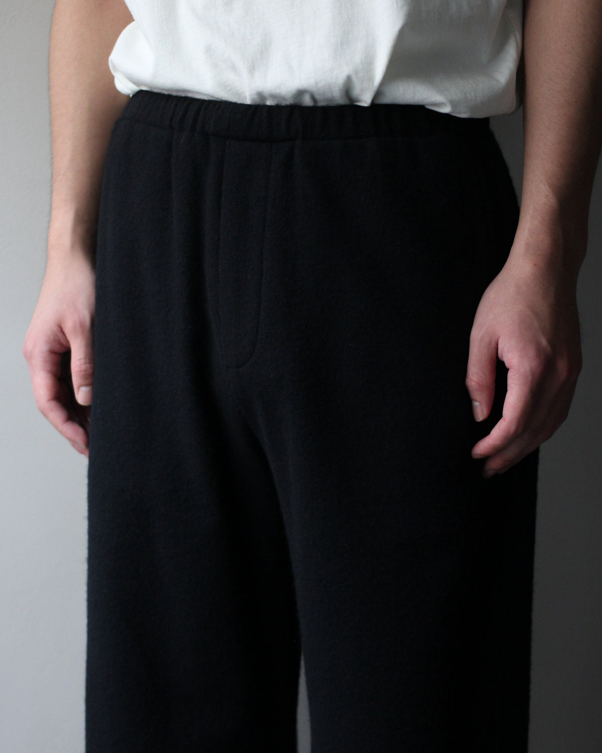 ssstein/W/CA FLEECE TWIST PANTS "BLACK"
