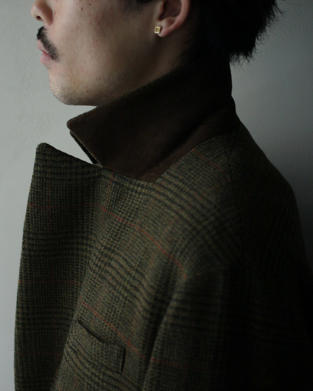 ssstein/BRITISH TWEED OVERSIZED PEAK LAPEL JACKET  "TWEED CHECK"
