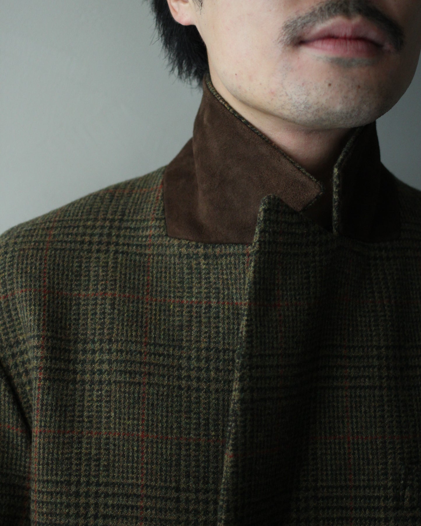 ssstein/BRITISH TWEED OVERSIZED PEAK LAPEL JACKET  "TWEED CHECK"