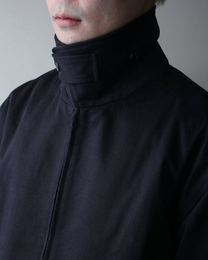 ssstein/SULFUR DYED BRUSHED CHINO ZIP JACKET "BLACK"