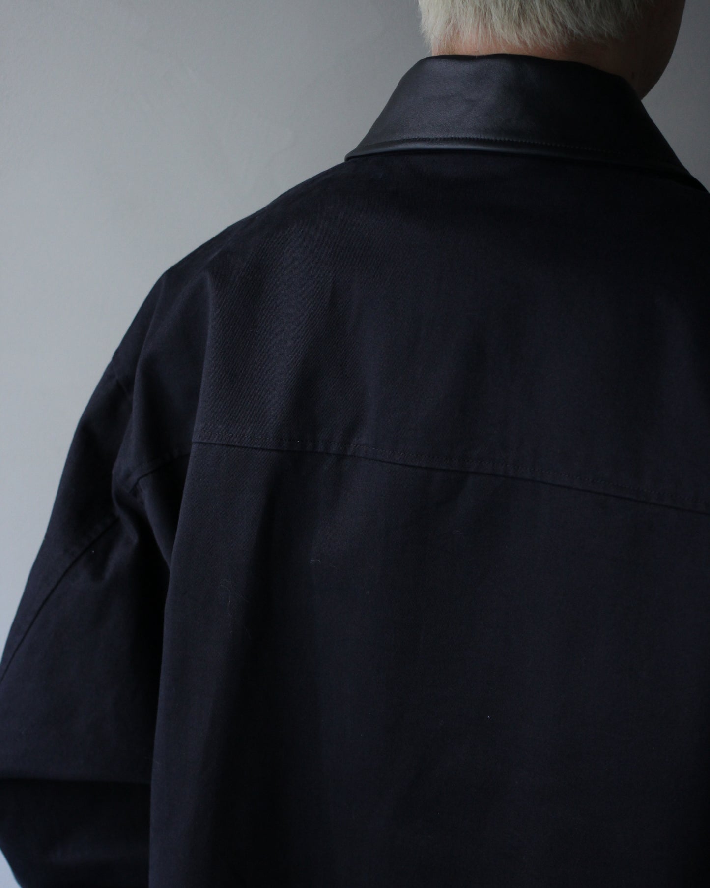 ssstein/SULFUR DYED BRUSHED CHINO ZIP JACKET "BLACK"