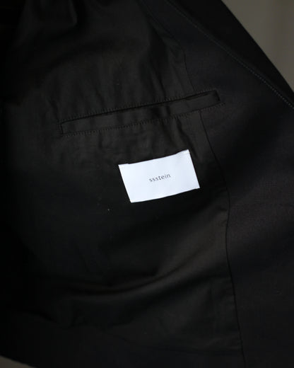 ssstein/SULFUR DYED BRUSHED CHINO ZIP JACKET "BLACK"