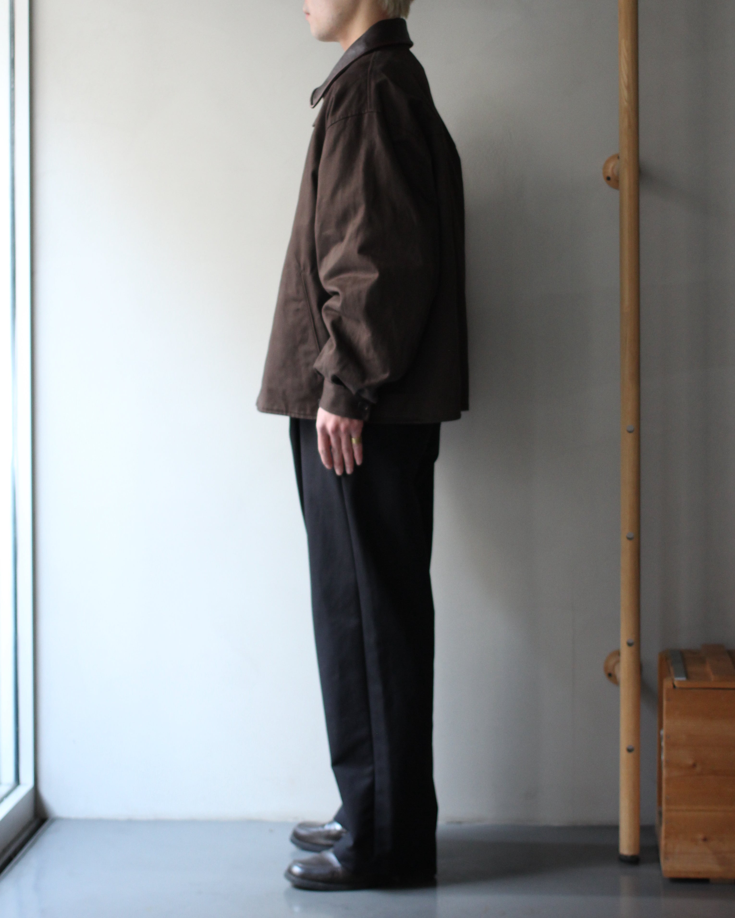 ssstein/SULFUR DYED BRUSHED CHINO ZIP JACKET 