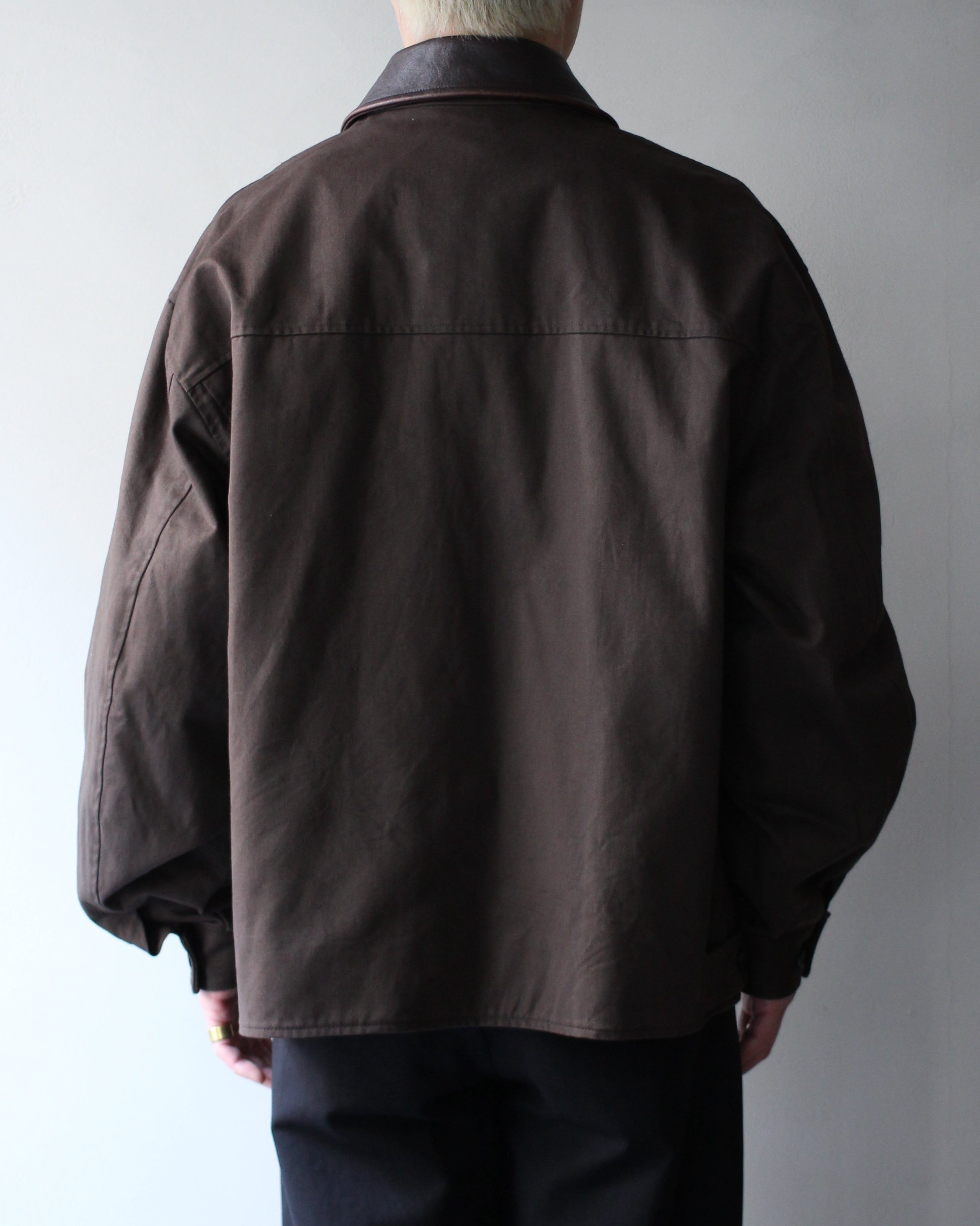 ssstein/SULFUR DYED BRUSHED CHINO ZIP JACKET 