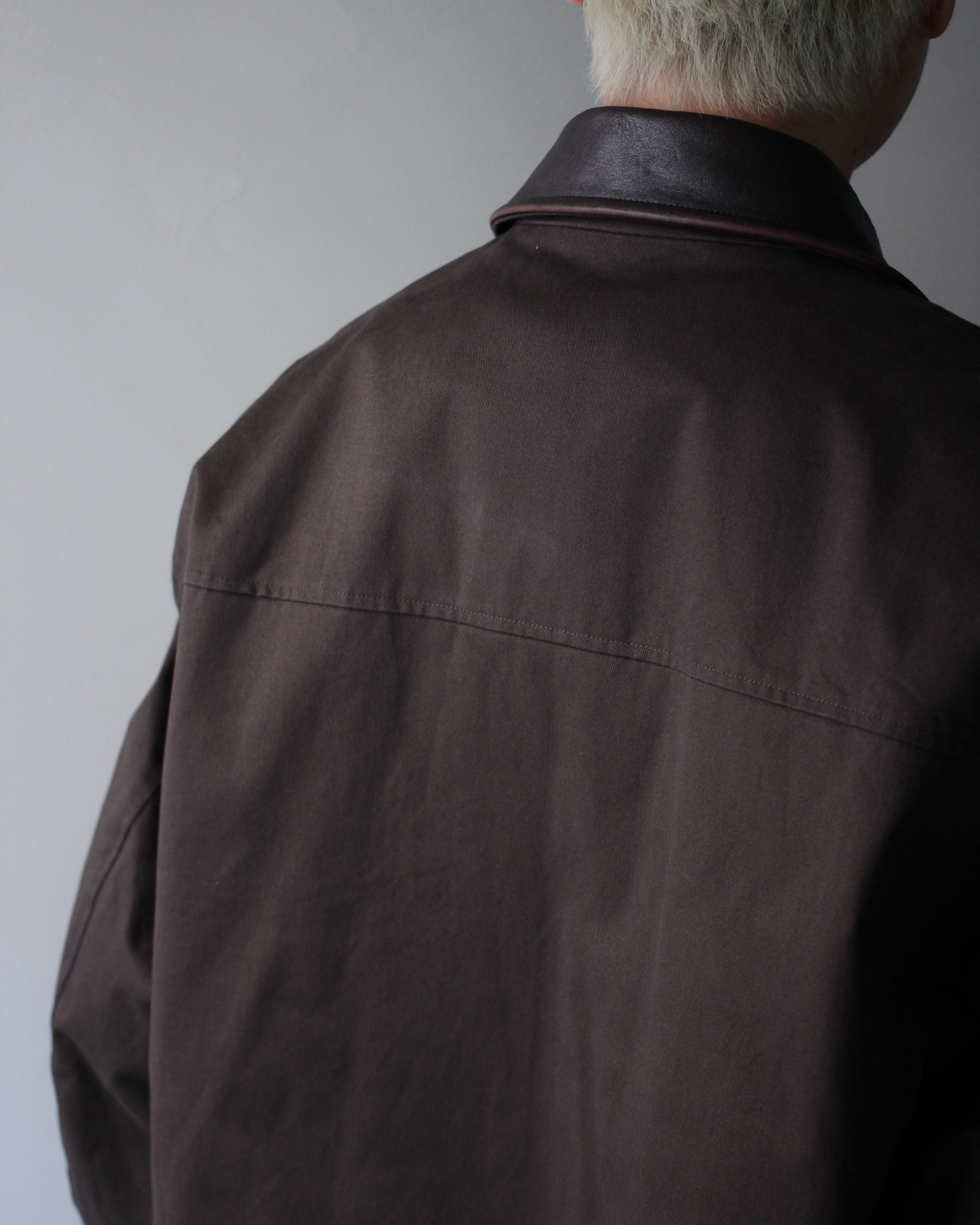ssstein/SULFUR DYED BRUSHED CHINO ZIP JACKET 