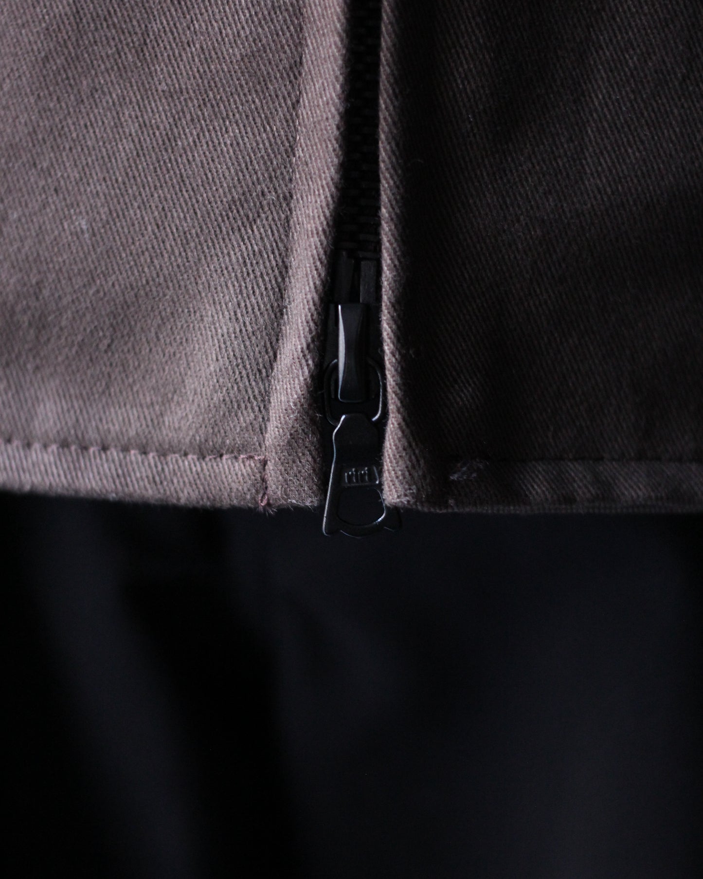 ssstein/SULFUR DYED BRUSHED CHINO ZIP JACKET "BROWN"