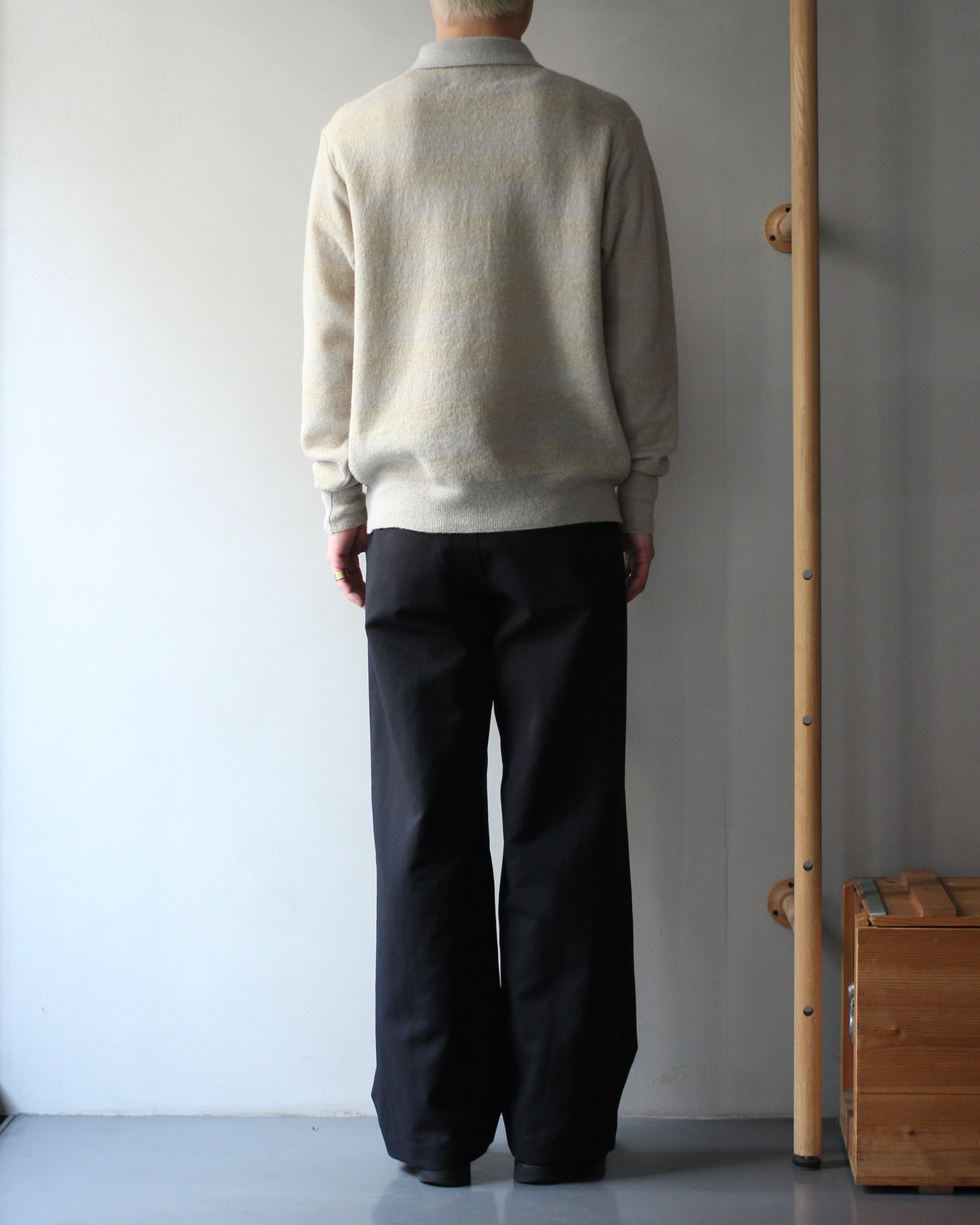 ssstein/W/AL/NY KNIT STRIPE POLO LS 