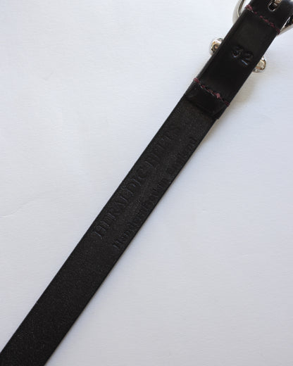 HERALDIC BELTS / 3/4inch IMITATION STIRRUP "BLACK×BURGUNDY THREAD"
