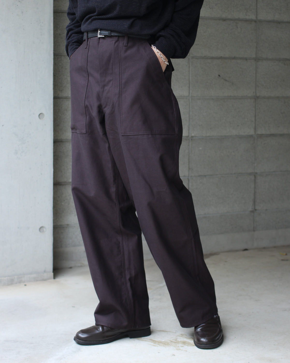 TUKI/0152baker pants "grape"