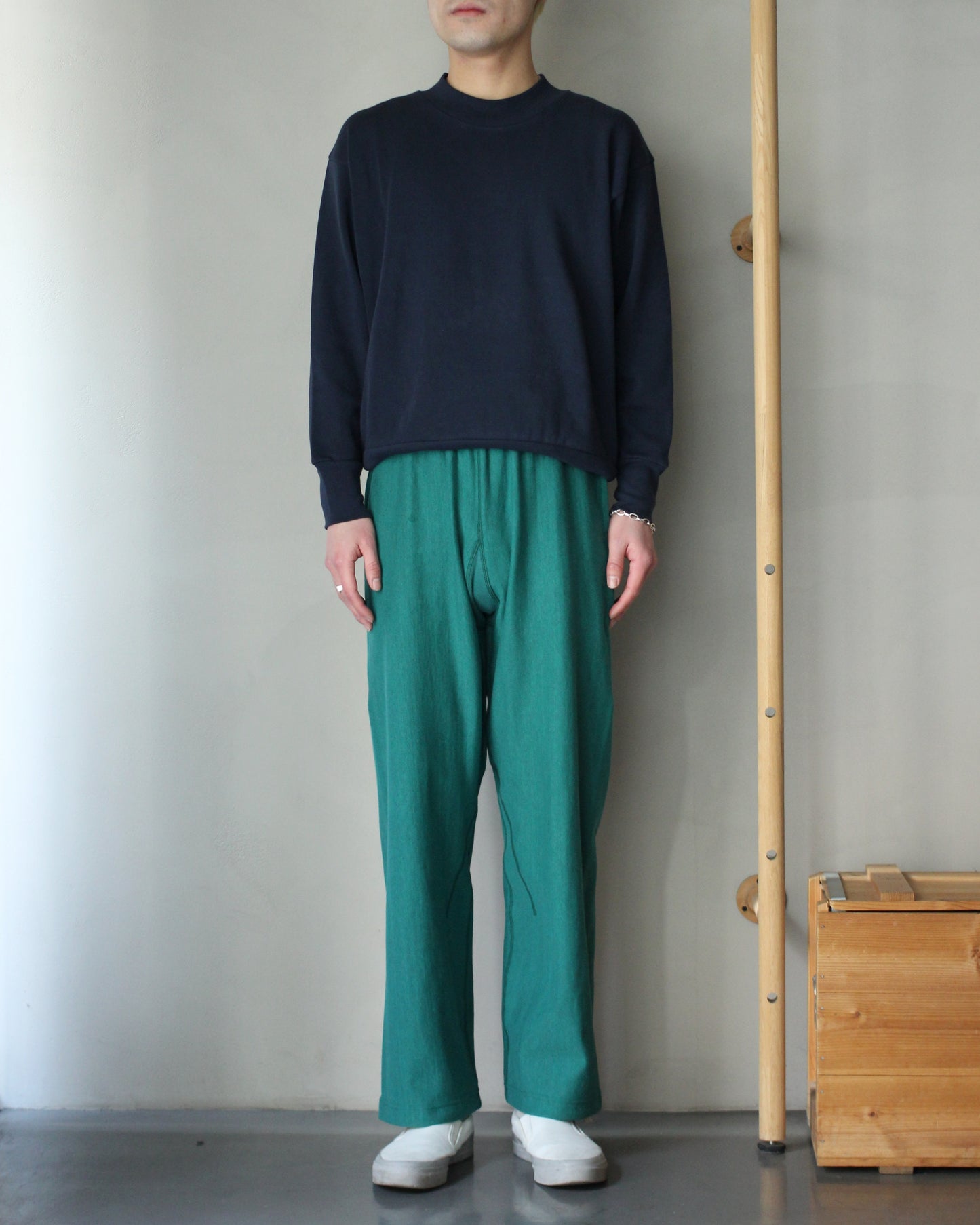 ULTERIOR/FADED SILKY TERRY RW SWEAT PANTS "PEPPER GREEN"