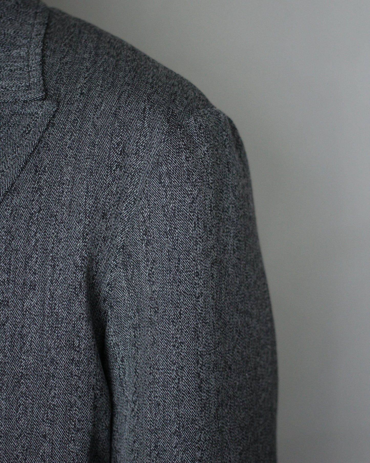 ULTERIOR/WOOL WASHI HERRINGBONE DB JKT "BLACK"