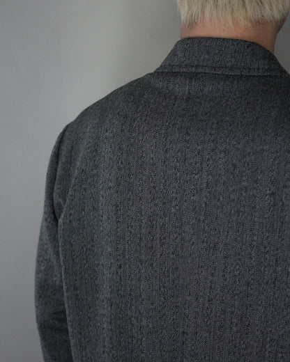 ULTERIOR/WOOL WASHI HERRINGBONE DB JKT "BLACK"