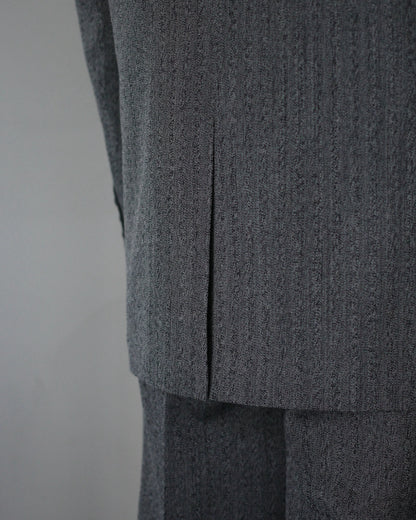 ULTERIOR/WOOL WASHI HERRINGBONE DB JKT "BLACK"