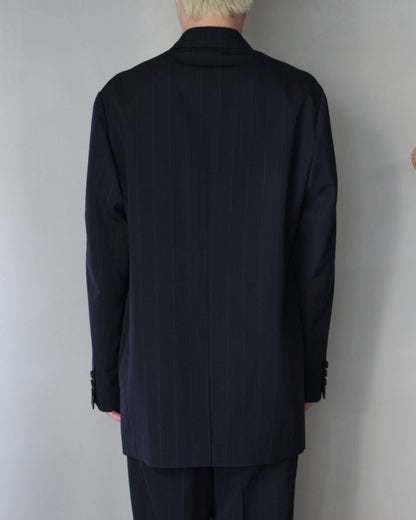 ULTERIOR/WOOL WASHI STRIPE DB JKT "DARK NAVY"