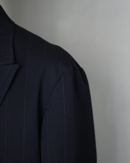 ULTERIOR/WOOL WASHI STRIPE DB JKT "DARK NAVY"