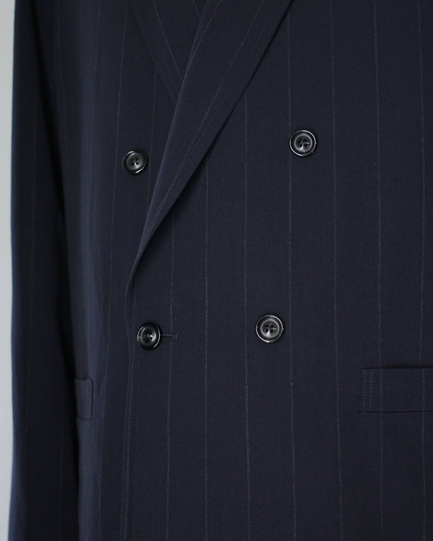 ULTERIOR/WOOL WASHI STRIPE DB JKT "DARK NAVY"