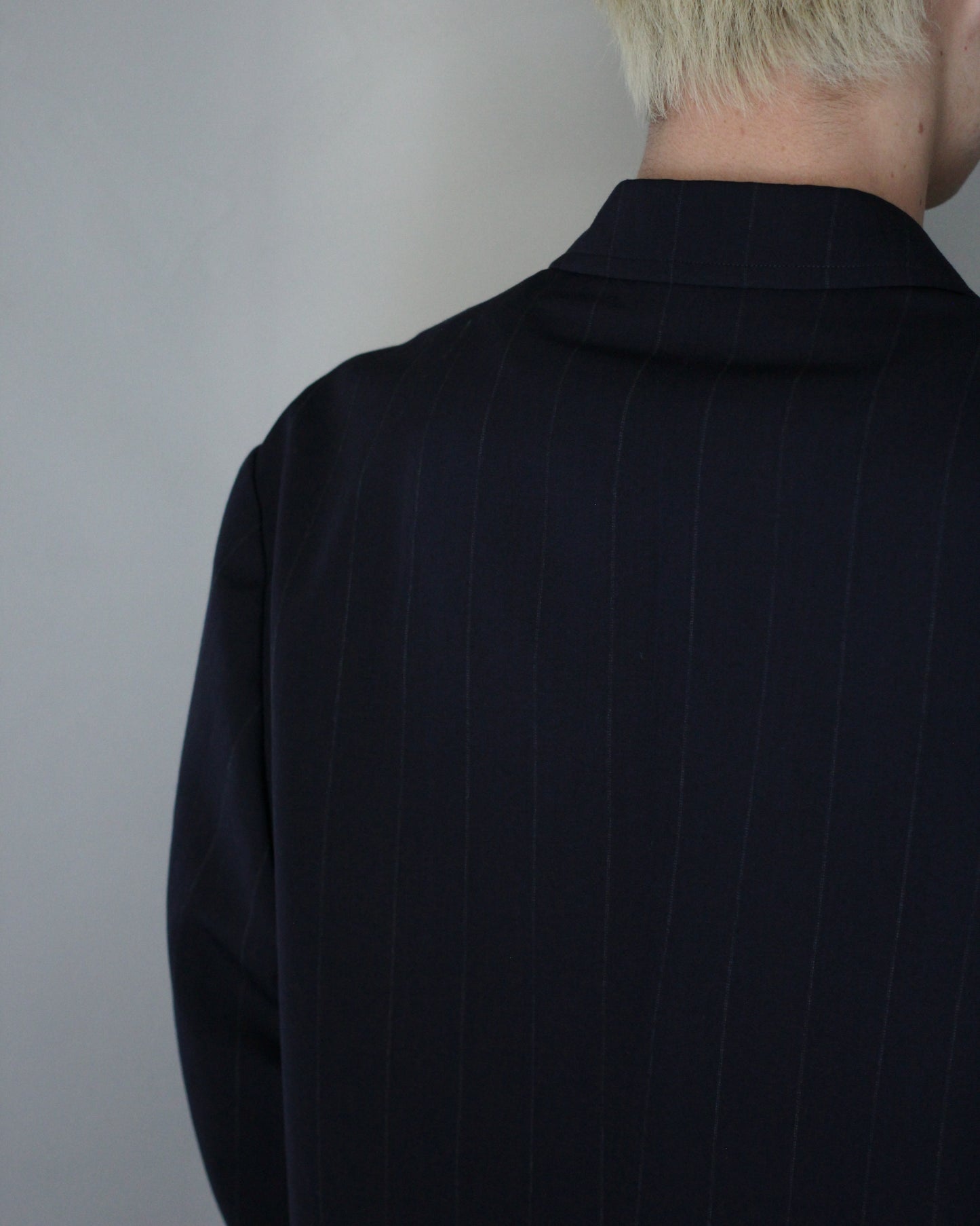 ULTERIOR/WOOL WASHI STRIPE DB JKT "DARK NAVY"