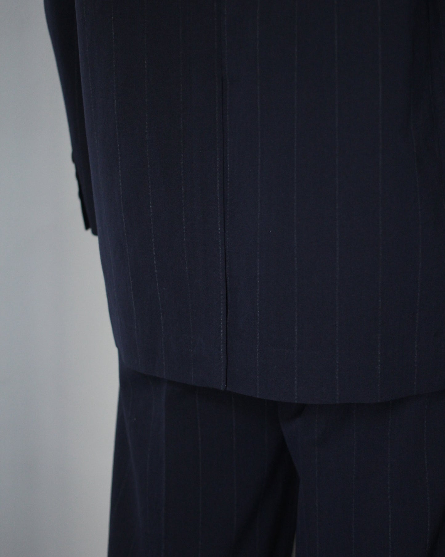 ULTERIOR/WOOL WASHI STRIPE DB JKT "DARK NAVY"