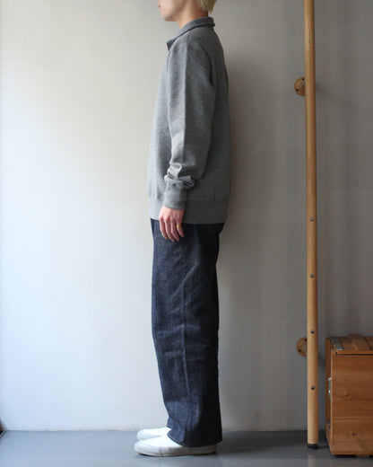 VICTORIA ATHLETICS/ZIP MOCK (SOLID) "GRAY"