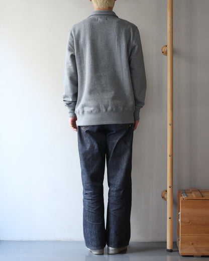 VICTORIA ATHLETICS/ZIP MOCK (SOLID) "GRAY"