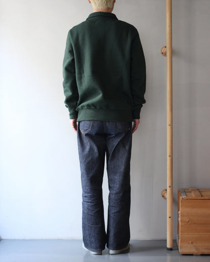 VICTORIA ATHLETICS/ZIP MOCK (SOLID) "GREEN"