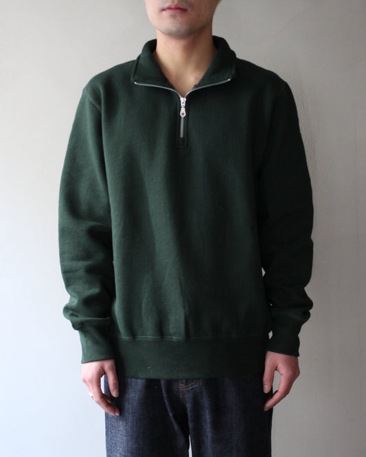 VICTORIA ATHLETICS/ZIP MOCK (SOLID) "GREEN"