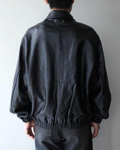 ssstein/SHEEP LEATHER FLIGHT JACKET "BLACK"