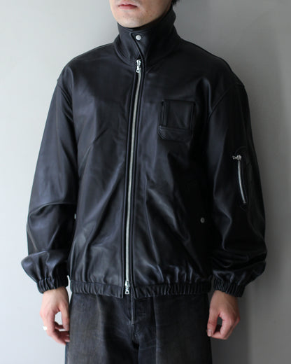 ssstein/SHEEP LEATHER FLIGHT JACKET "BLACK"
