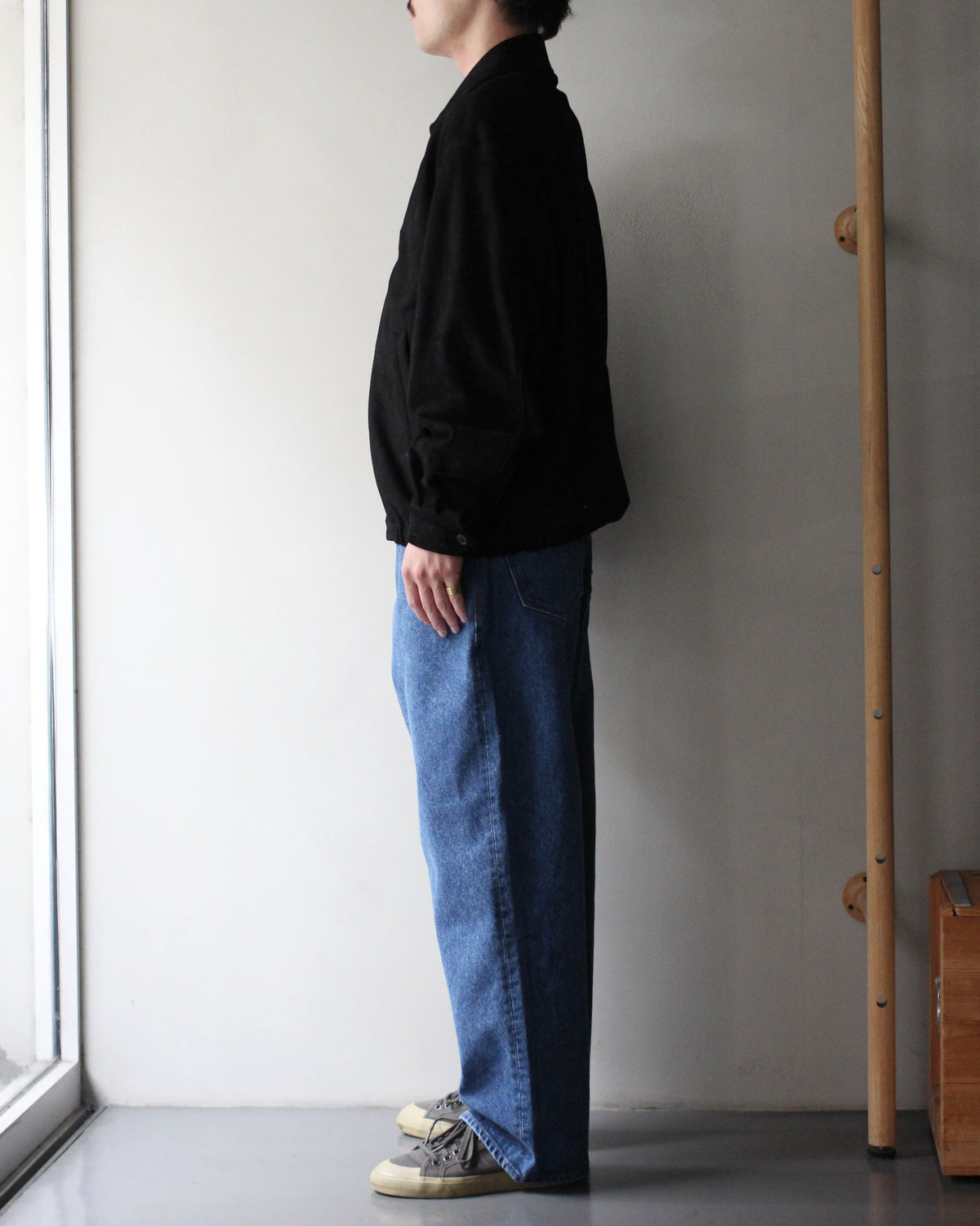 ssstein/GOAT SUEDE ZIP JACKET "BLACK"