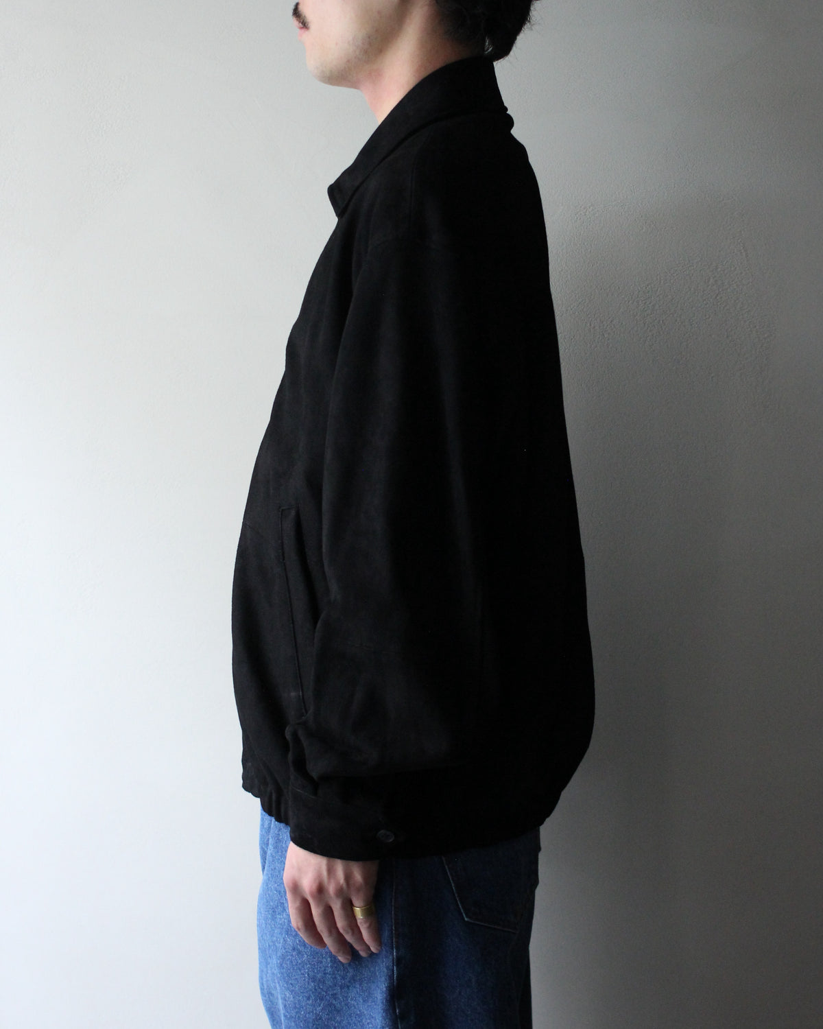 ssstein/GOAT SUEDE ZIP JACKET "BLACK"