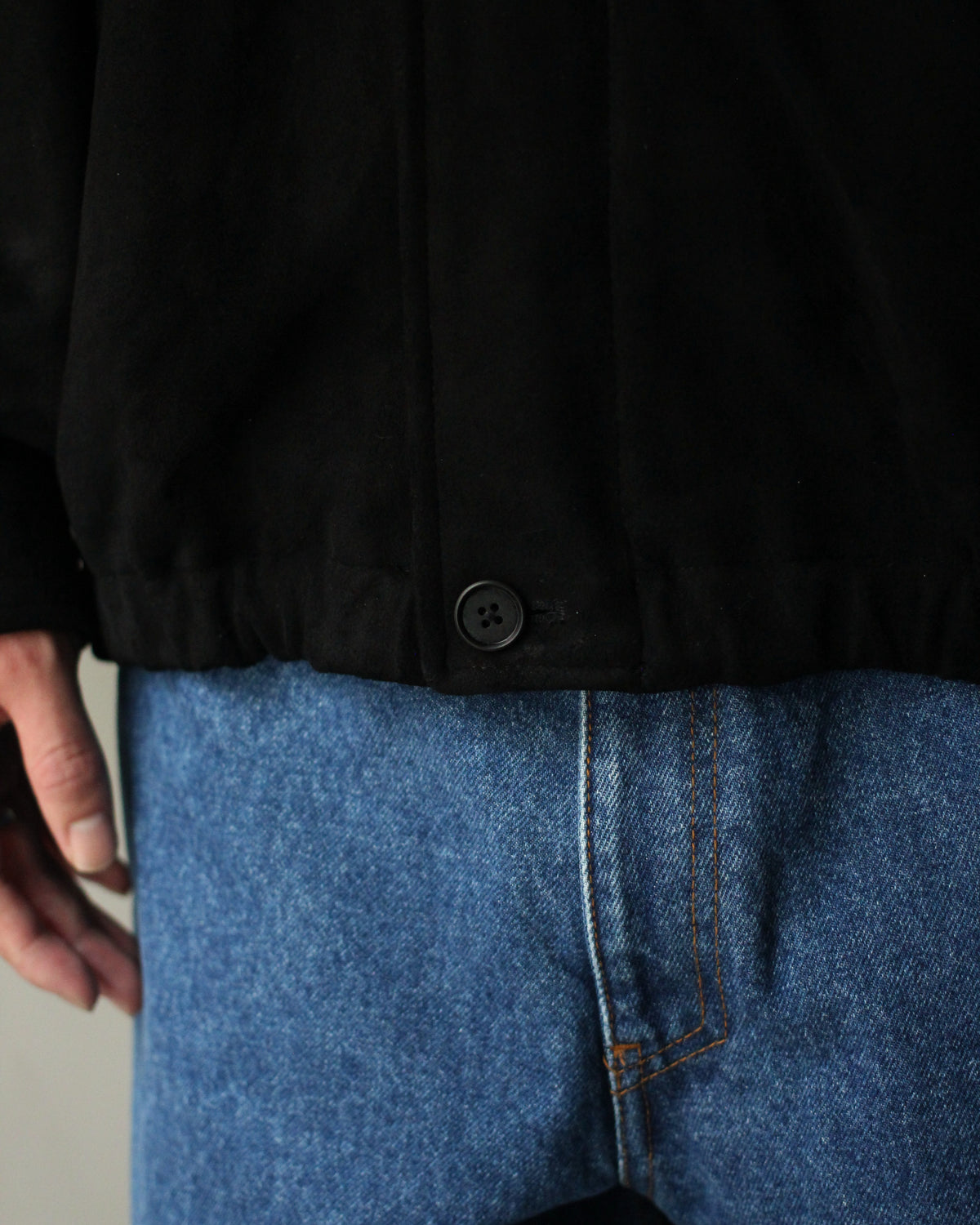 ssstein/GOAT SUEDE ZIP JACKET "BLACK"