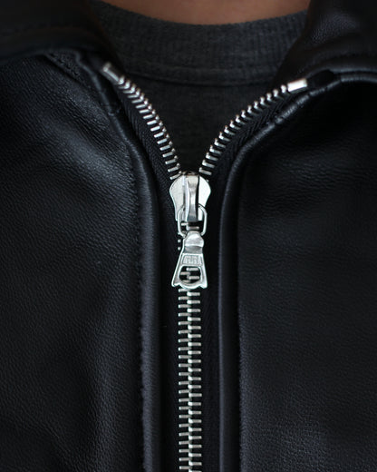 ssstein/SHEEP LEATHER FLIGHT JACKET "BLACK"