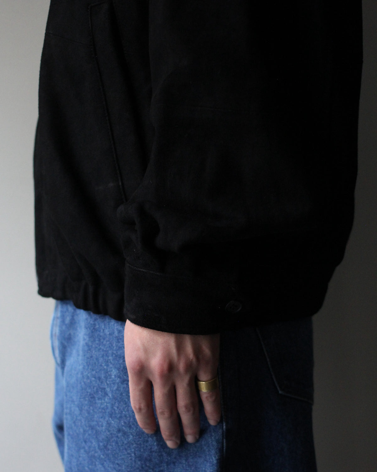 ssstein/GOAT SUEDE ZIP JACKET "BLACK"