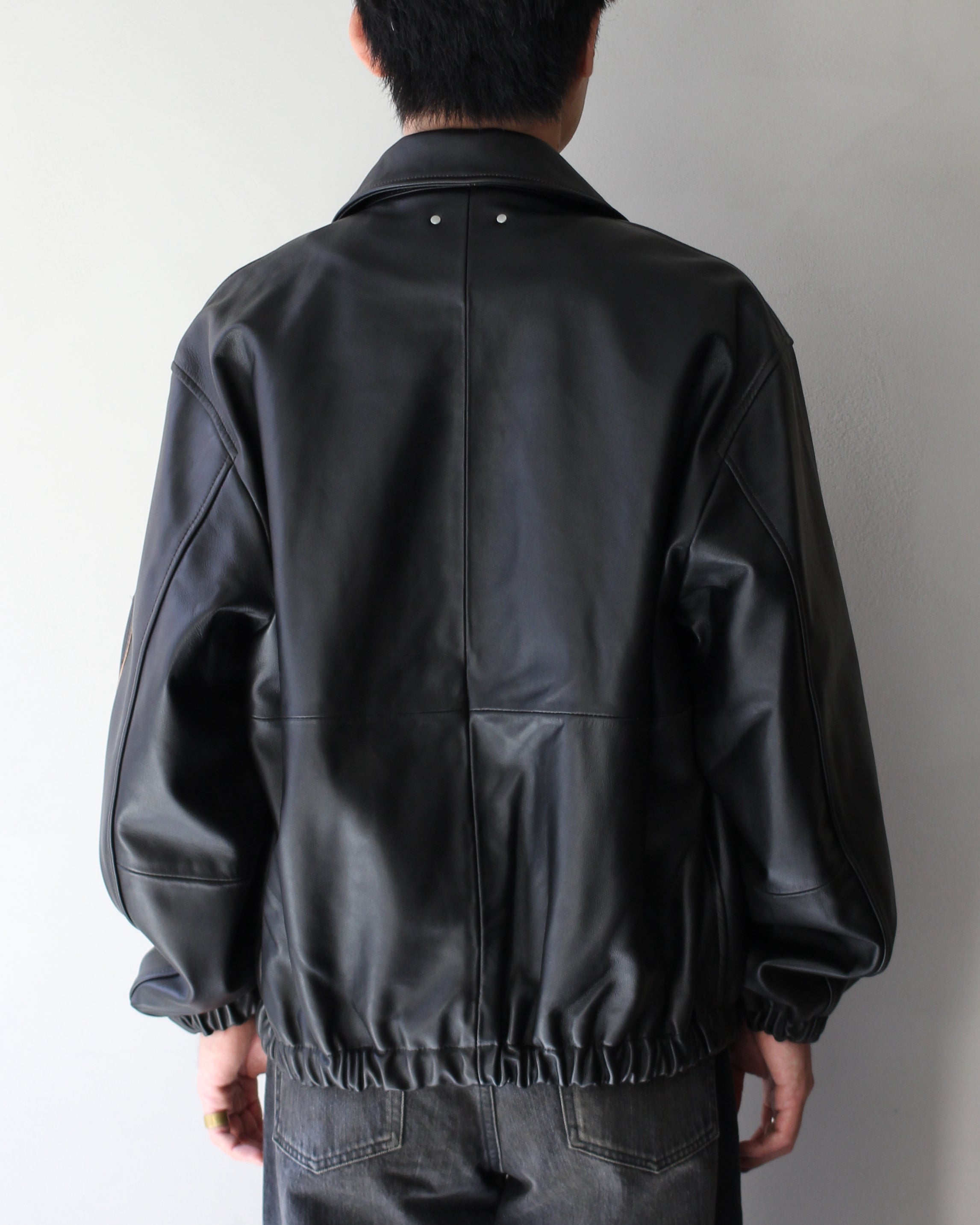 ssstein/SHEEP LEATHER FLIGHT JACKET 